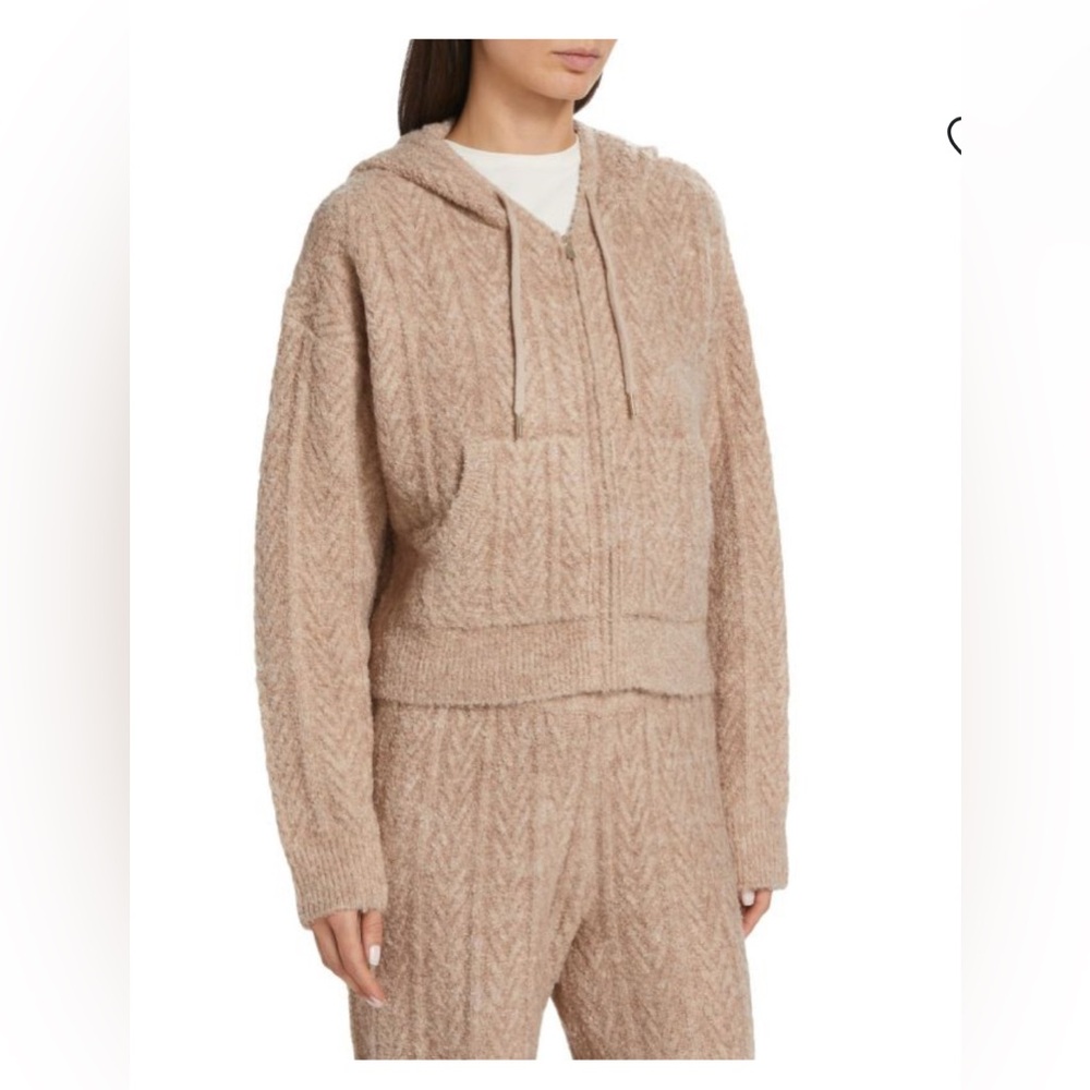 NWT Cozy Tan Knit Hoodie and Pants Set Sz XS